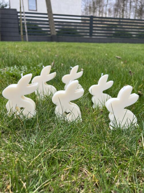 Świece sojowe wielkanocne: zajączki wielkanocne