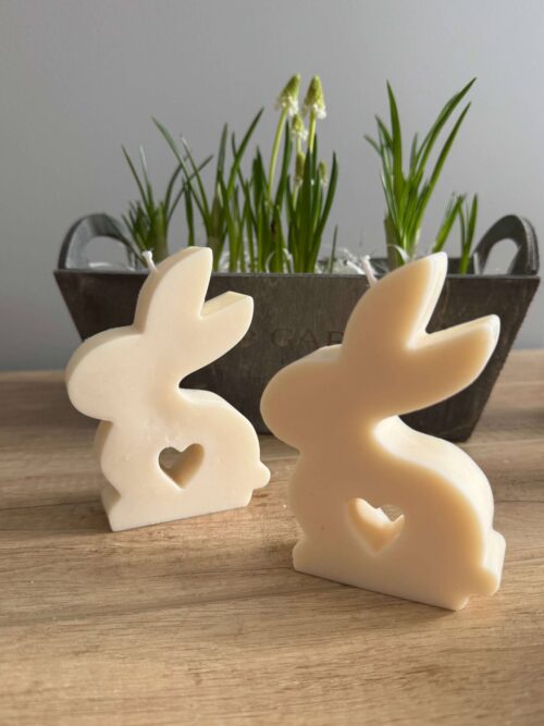 Świece sojowe wielkanocne: wielkanocne zajączki