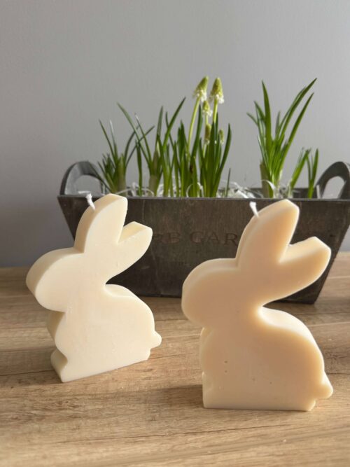 Świece sojowe wielkanocne: wielkanocne zajączki